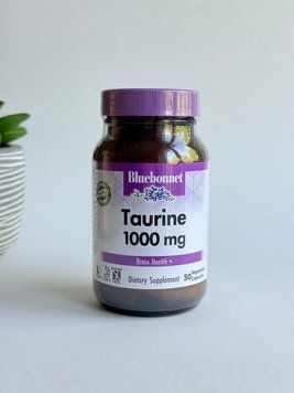 Амінокислота Таурин для здоров'я нервової та серцево-судинної системи, Taurine 1000 mg, Bluebonnet Nutrition, США, 50 капсул 743715000872 фото
