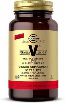 Преміальний комплекс хелатних мультивітамінів VM-75, Formula VM-75, Multivitamin with Chelated Minerals, Solgar, США, 90 таблеток 033984011823 фото