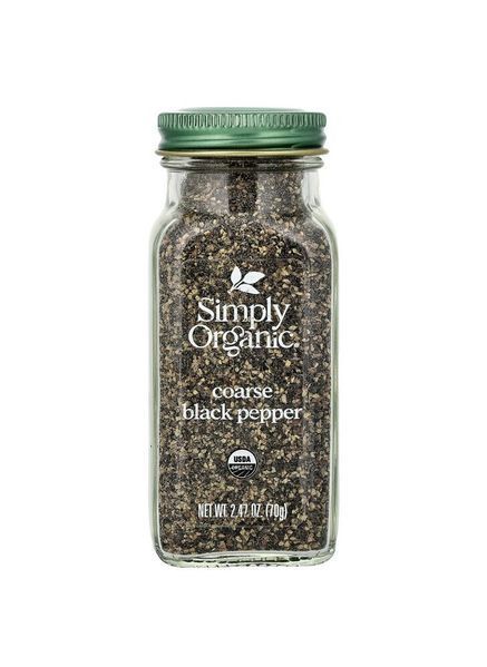 Оригінальна упаковка Спеція чорний перець крупного помолу, Black Pepper Coarse Grind Simply Organic, США, 70 грам з аптек США | Vitasence
