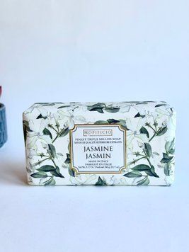 Оригінальна упаковка Мило парфумоване, свіжість жасмину, Jasmine Finest Triple Milled Soap, Hopificio, Італія, 260 грам з аптек США | Vitasence