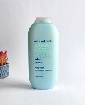 Гель для душа, унісекс: зоряна квітка, ромашка, голуба лаванда, Method Body Wash - Wind Down, США, 532 мл 843536100246 фото