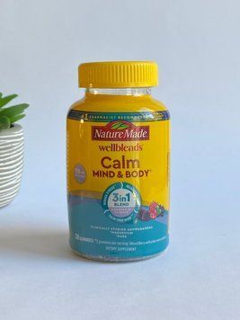 Комплекс антистрес, Спокій розуму і тіла: Ашваганда, магній і Габа, Calm Mind & Body, 3-in-1, Nature Made, США, 38 желейних подушечок 031604002688 фото