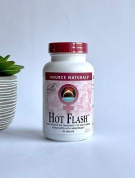 Добавка для зменшення гарячих приливів при менопаузі, Hot Flash, Source Naturals, США, 90 таблеток 021078009139 фото