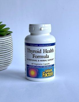 Добавка для здоров'я щитоподібної залози, Thyroid Health Formula, Natural Factors, Канада, 60 капсул 068958035109 фото