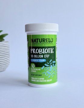 Пробіотик ультра потужний, 50 більйонів живих культур, Ultra Strength Probiotic -- 50 billion CFU, NATURELO, США, 30 капсул 628110628152 фото