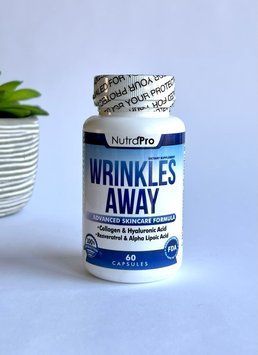 Преміум комплекс від зморшок і старіння шкріи, вдосконалена формула, Wrinkles Away Advanced Skincare Formula, NutraPro, США, 60 капсул Ч002АТТЙФ7 фото
