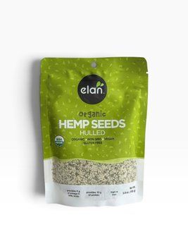 Оригінальна упаковка Органічне насіння коноплі Омега-6, Organic Hemp Seeds Hulled, Elan, Канада, 165 грамів з аптек США | Vitasence