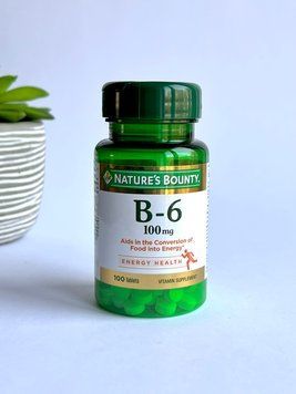 Вітамін В-6, для поліпшення стану нервової системи, Vitamin B-6, Nature`s Bounty, США, 100 капсул 074312006500 фото