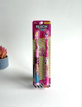 Набір зубних щіточок Барбі, 2 штуки, Soft Souple Barbie, Reach Kids, США 840040192187 фото