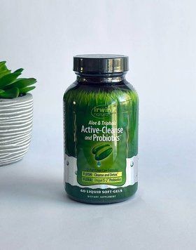 Добавка для активного очищення і підтримки мікрофлори кишківника, Aloe & Triphala Active-Cleanse and Probiotics&trade;, Irwin Naturals, США, 60 капсул 710363583071 фото